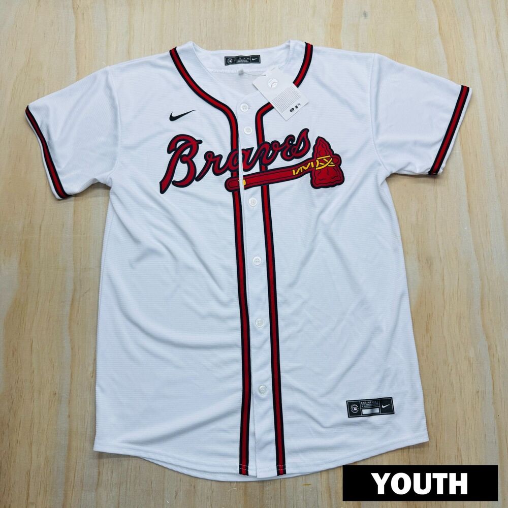 NEW YOUTH Atlanta Braves Nike Home White Blank Jersey XL 18/20